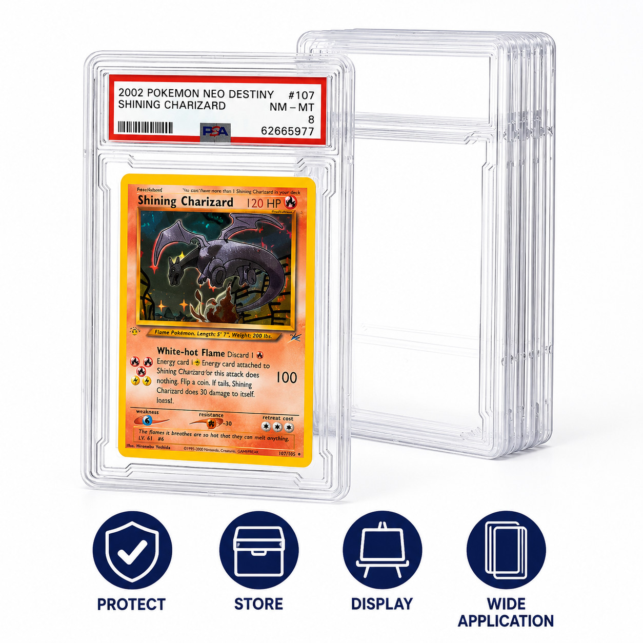 Empty Graded Card Holder 25-100 Pack PSA Style Slabs for Sports & Pokemon