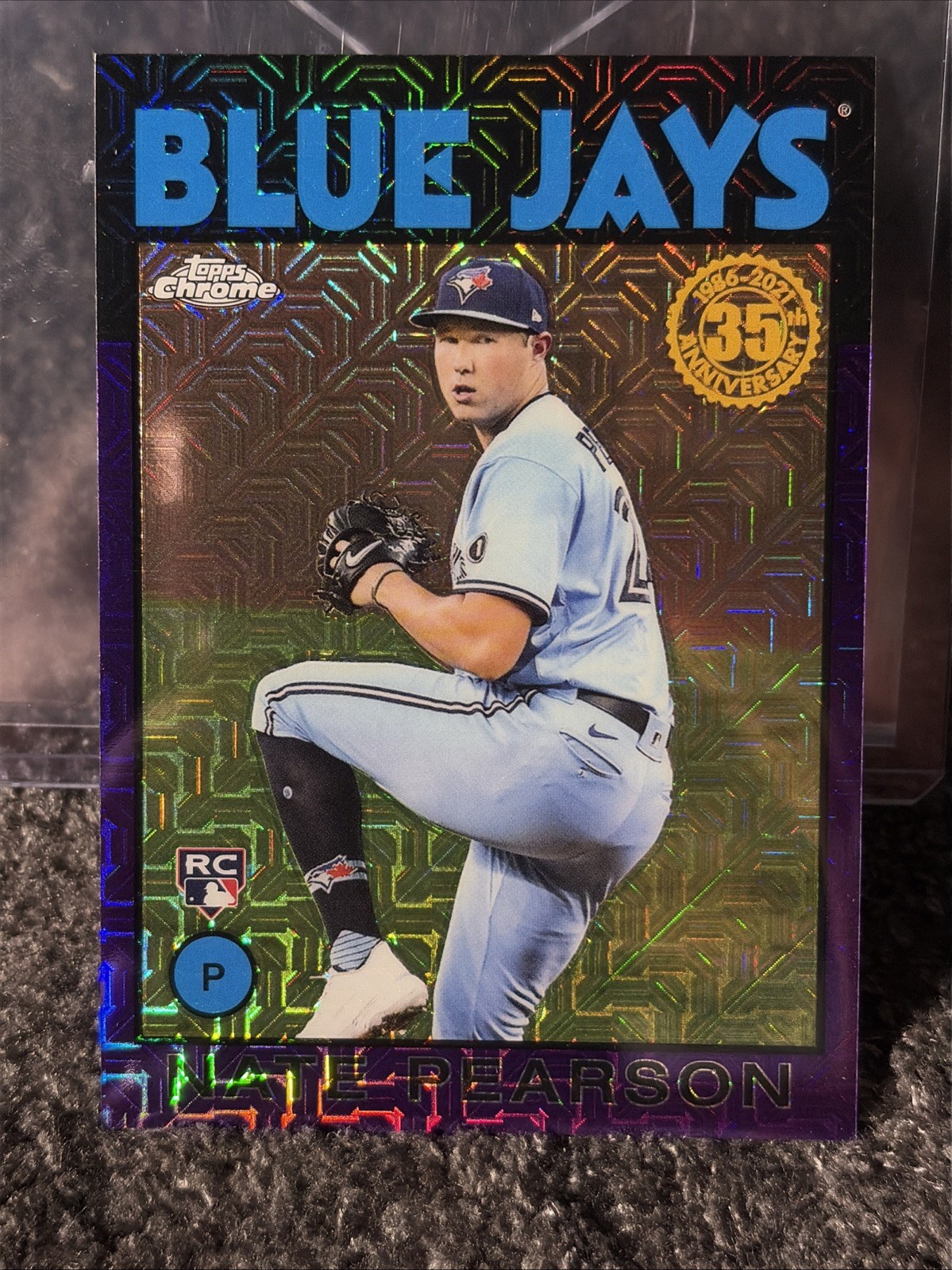 2021 Topps – Silver Pack 1986 Topps Chrome Nate Pearson #86BC-69 Purple 74/75