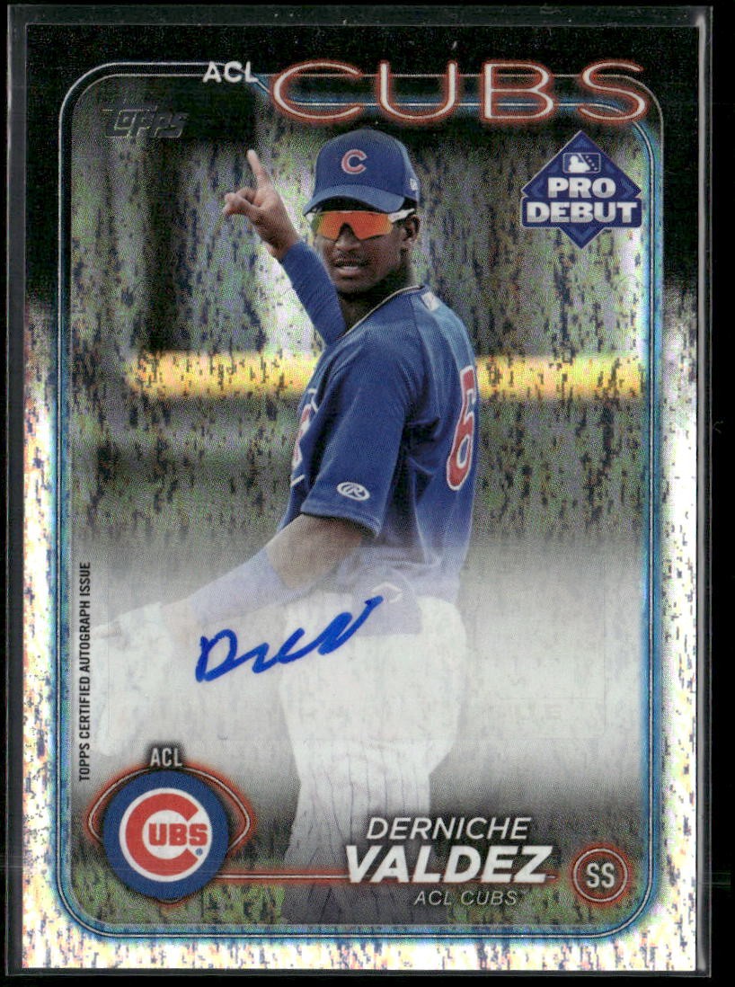 2024 Topps Pro Debut #PD-126 Derniche Valdez Autographs Sparkle Foil #/199