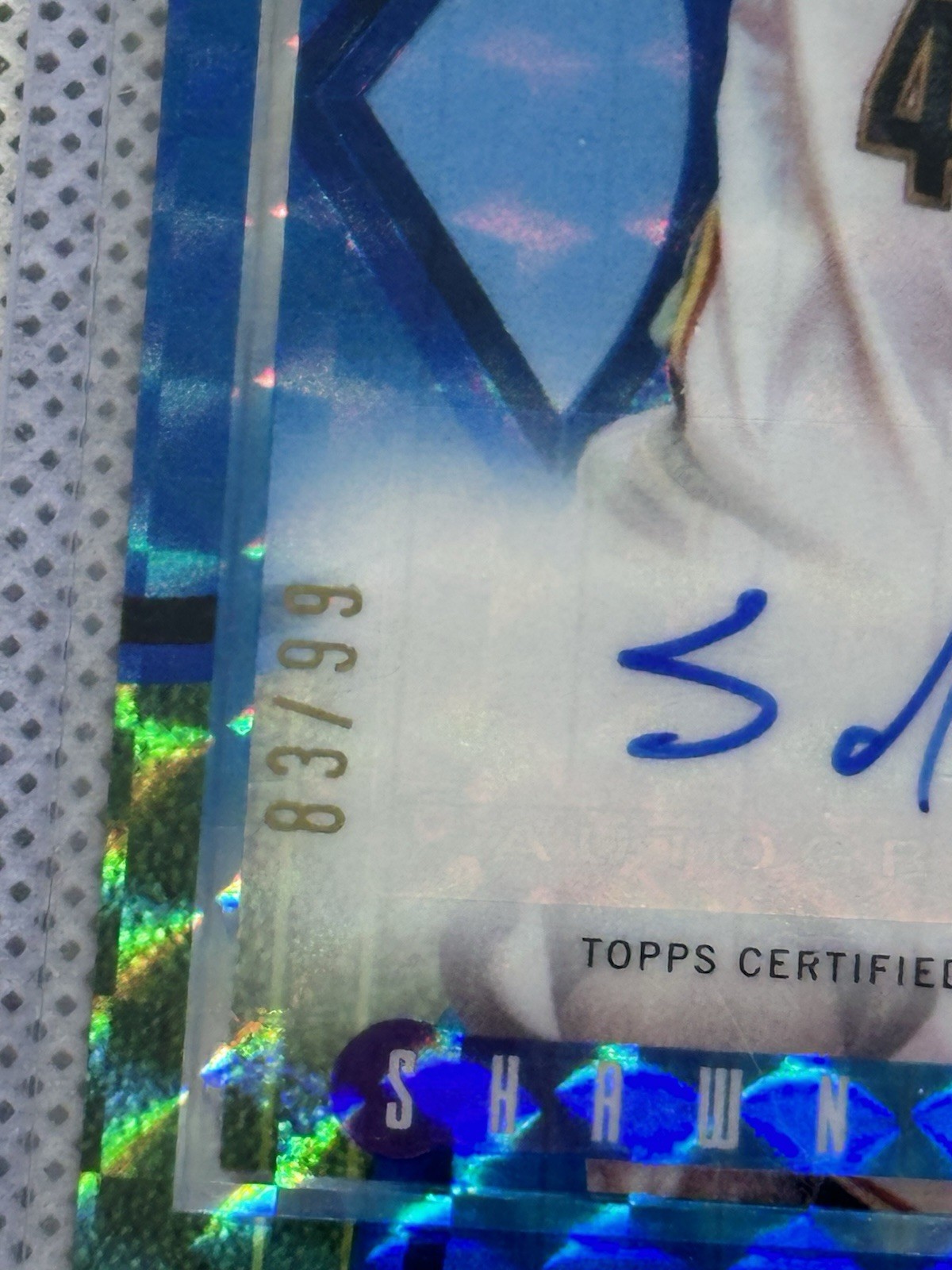 2023 Topps Finest Shawn Kemp Flashback Auto Blue #/99