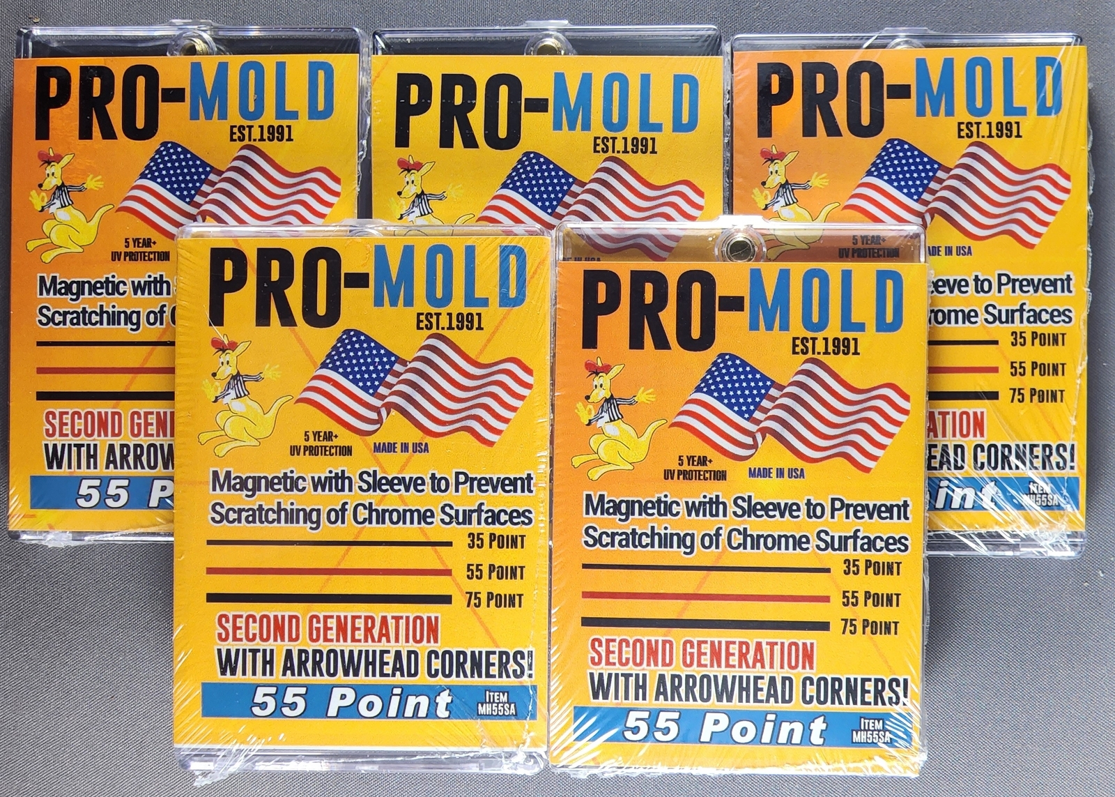 5x Pro Mold MH55SA 2nd Gen w/ Sleeve 55pt Magnetic Card Holder One Touch