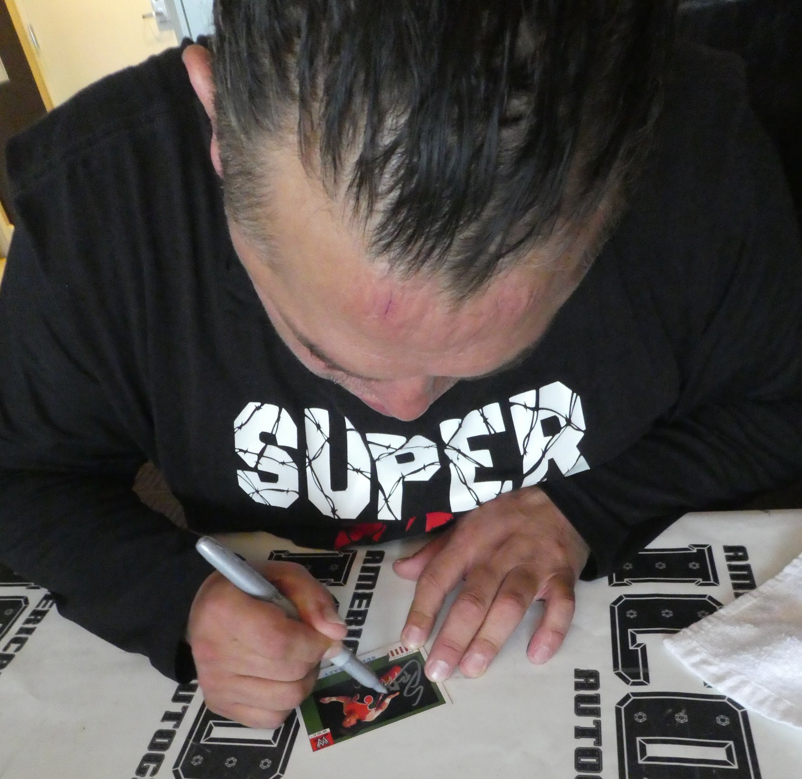 Super Crazy Signed 2008 Topps Heritage IV WWE Card #48 ECW Wrestling Autograph