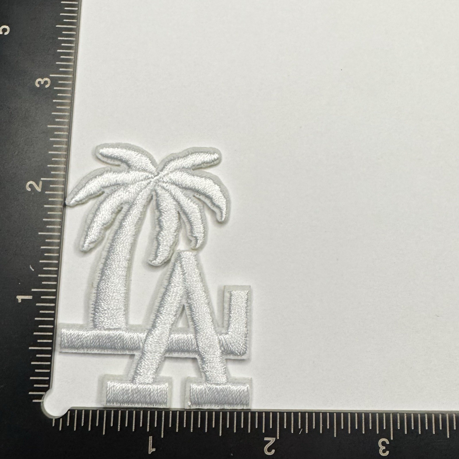 Los Angeles Dodgers L.A. Letters White Jersey Patch Iron on Tree