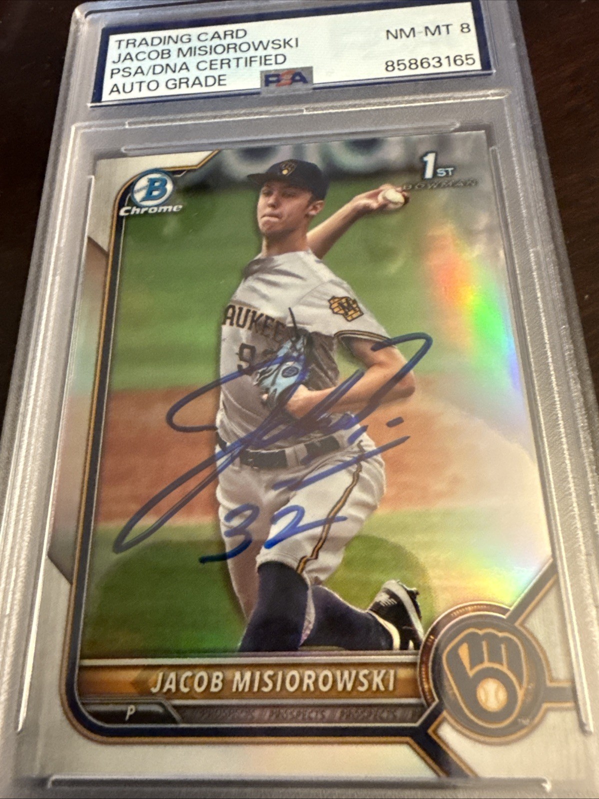 2022 Bowman 1st Jacob Misiorowski IP Auto PSA 8