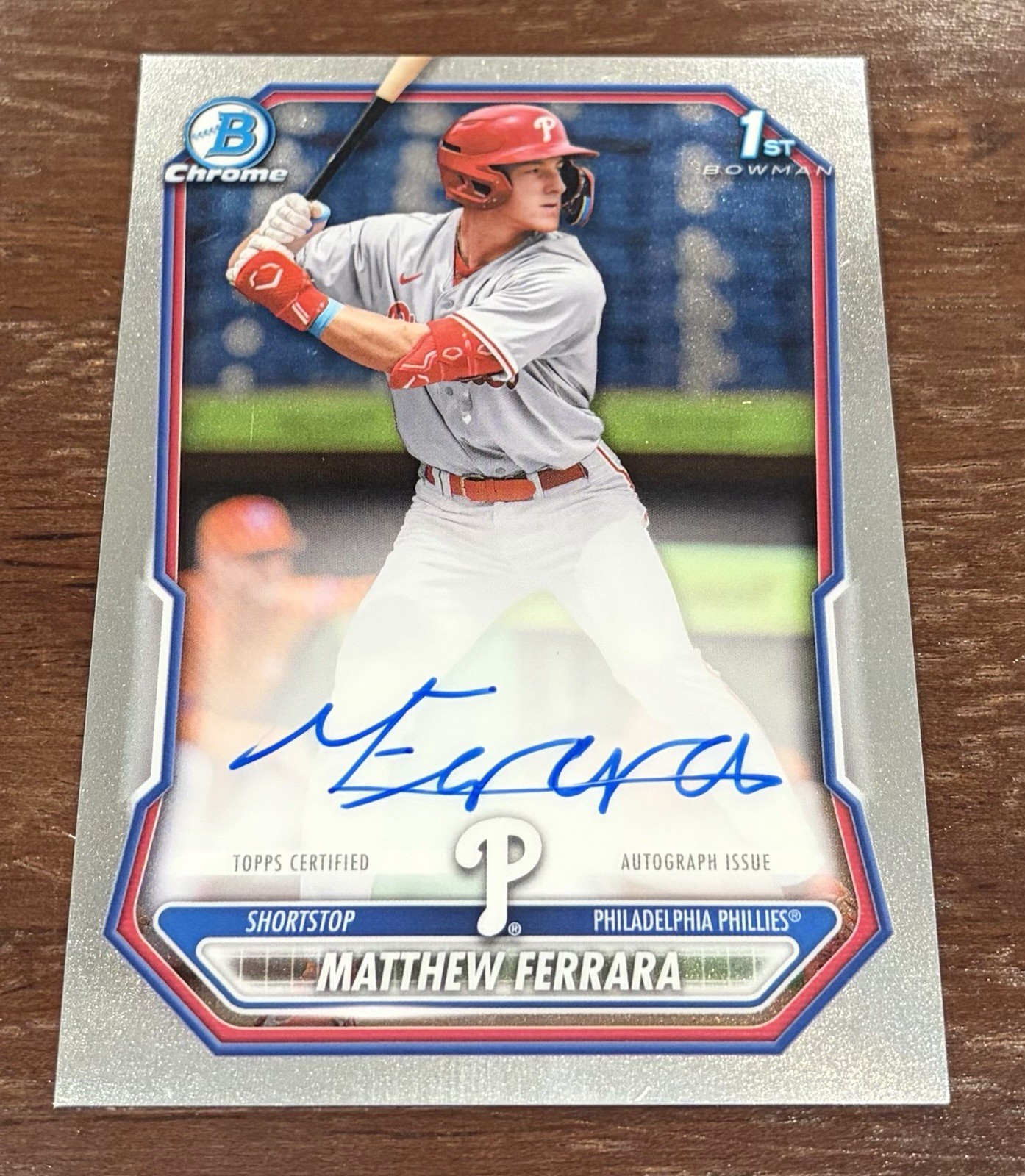 2026 Bowman Chrome #CPA-MF Matthew Ferrara 1st Autograph RC Phillies