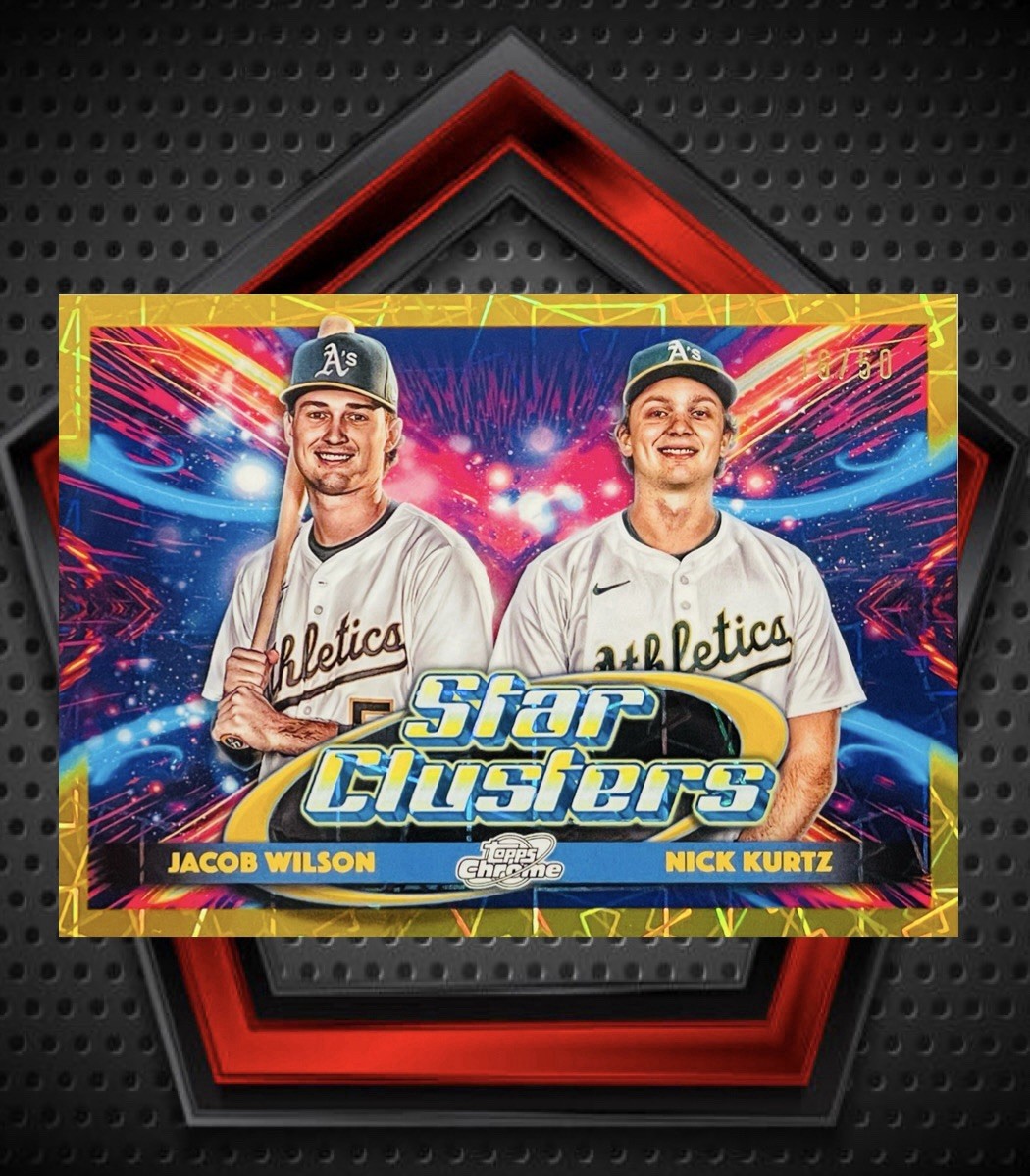 Nick Kurtz & Jacob Wilson RC *16/50* 2025 Topps Chrome Cosmic Gold Athletics MLB