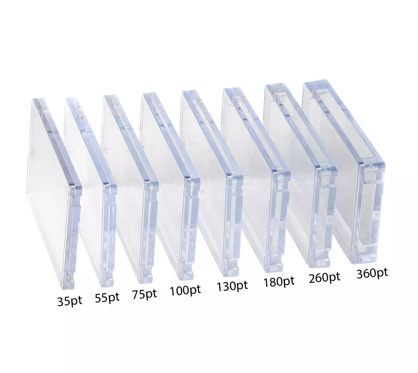 5Pcs Magnetic Card Holders One Touch 35 55 75 100 130 180 360Pt For Trading Card