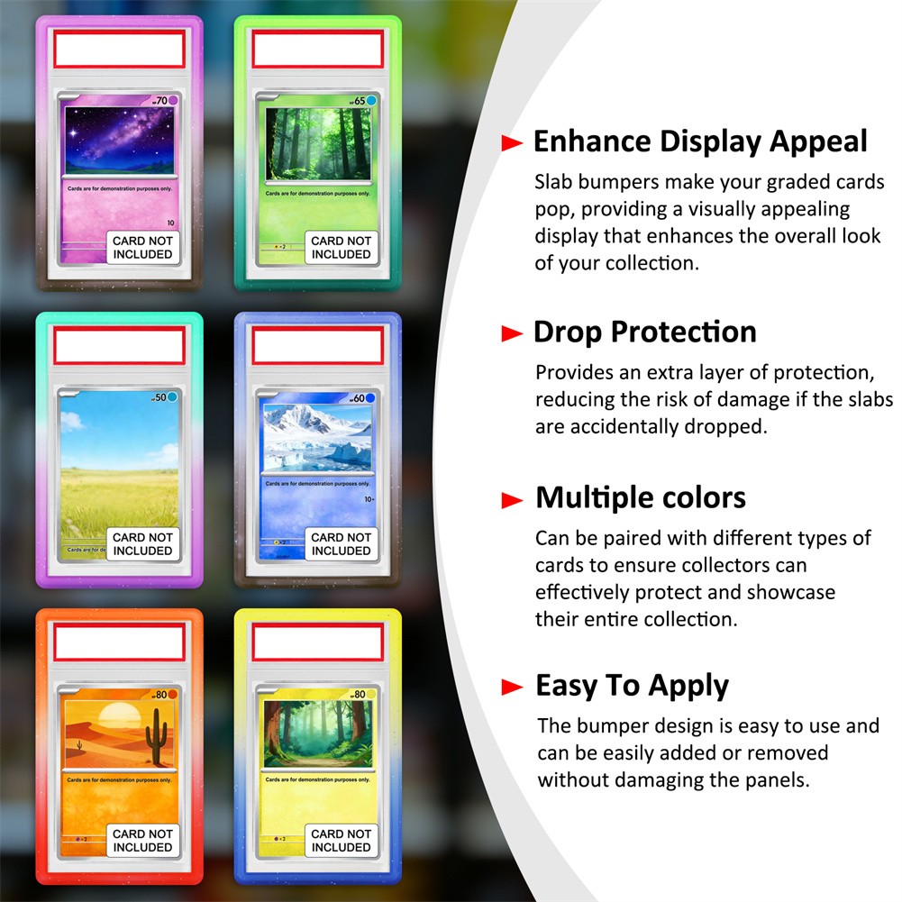 TPU Slab Protector Bumper Guard for PSA Graded Card Gradient Edge Protector