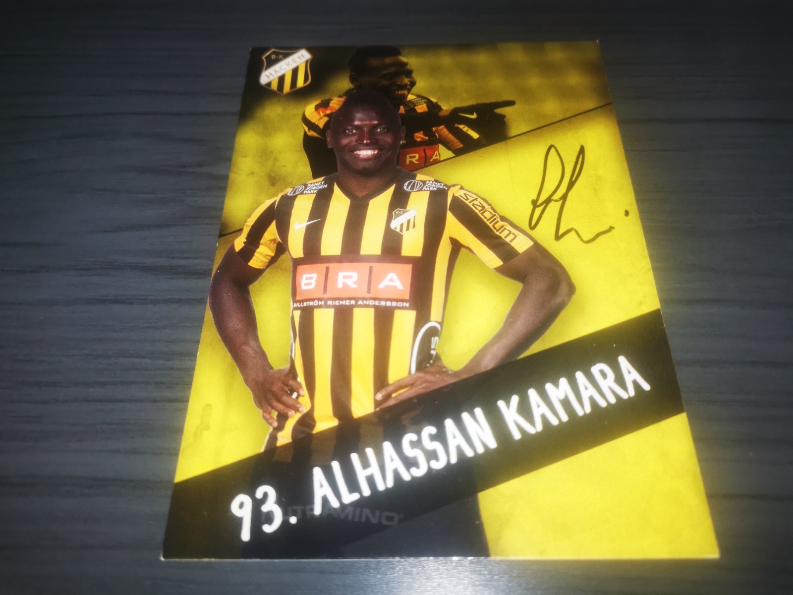 Alhassan Kamara hand signed BK Häcken Club autograph card