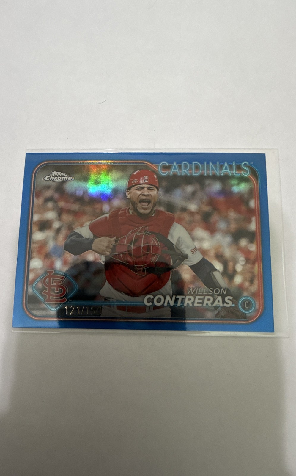 2024 Topps Chrome – Willson Contreras #234 Blue Refractor /150