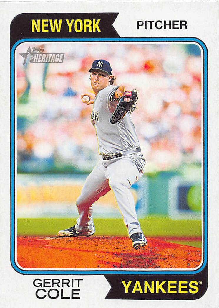 Gerrit Cole 2023 Topps Heritage Baseball card Base #324 New York Yankees