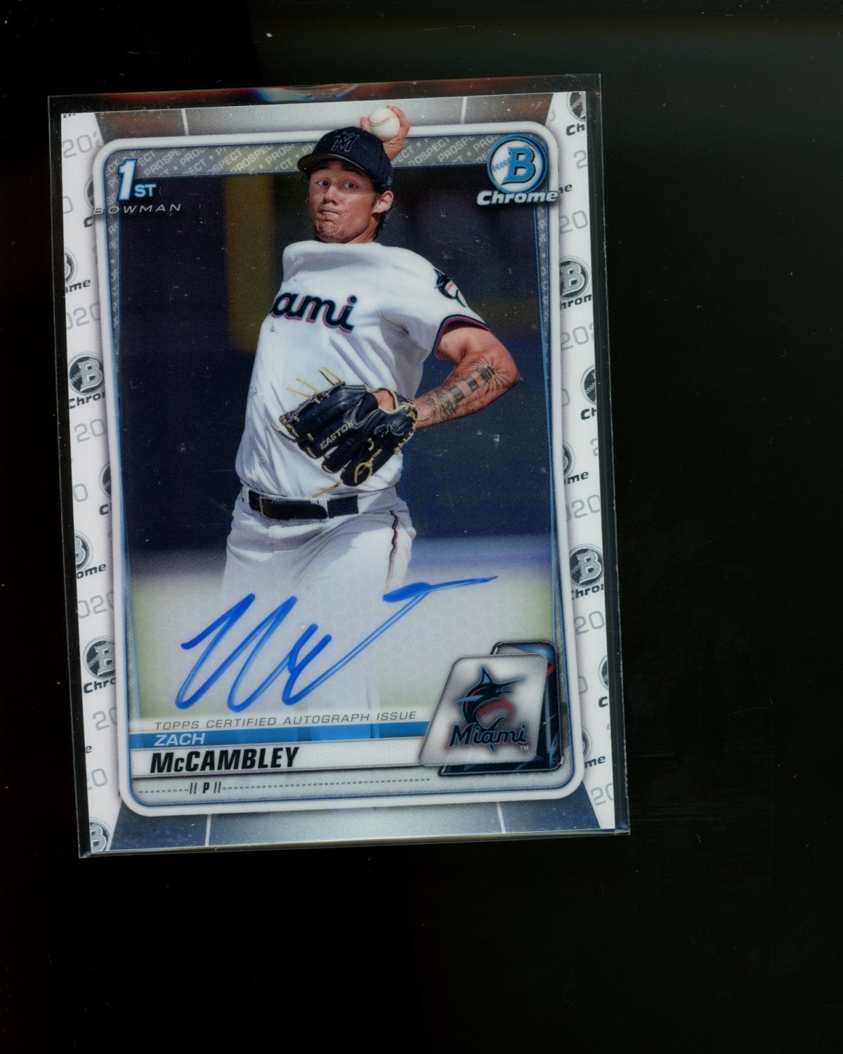 2020 Bowman Chrome Draft Autograph Auto #CDAZM Zach McCambley