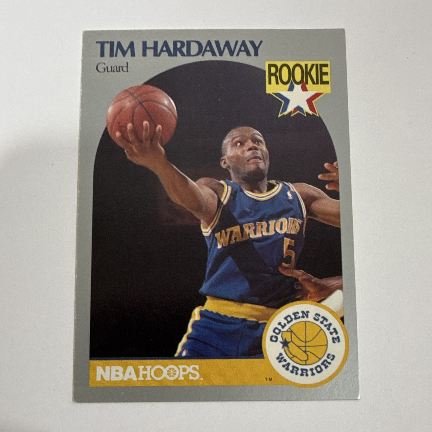 1990-91 NBA Hoops Tim Hardaway Rookie RC #113 Golden State Warriors