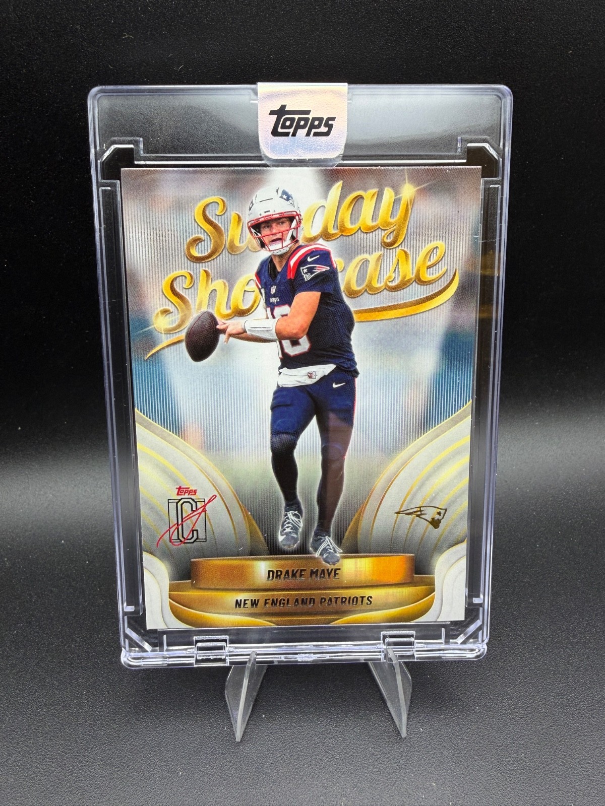 DRAKE MAYE INVESTMENT CARD TOPPS SIGNATURES SSP PATRIOTS MVP MINT – FAST SHIP