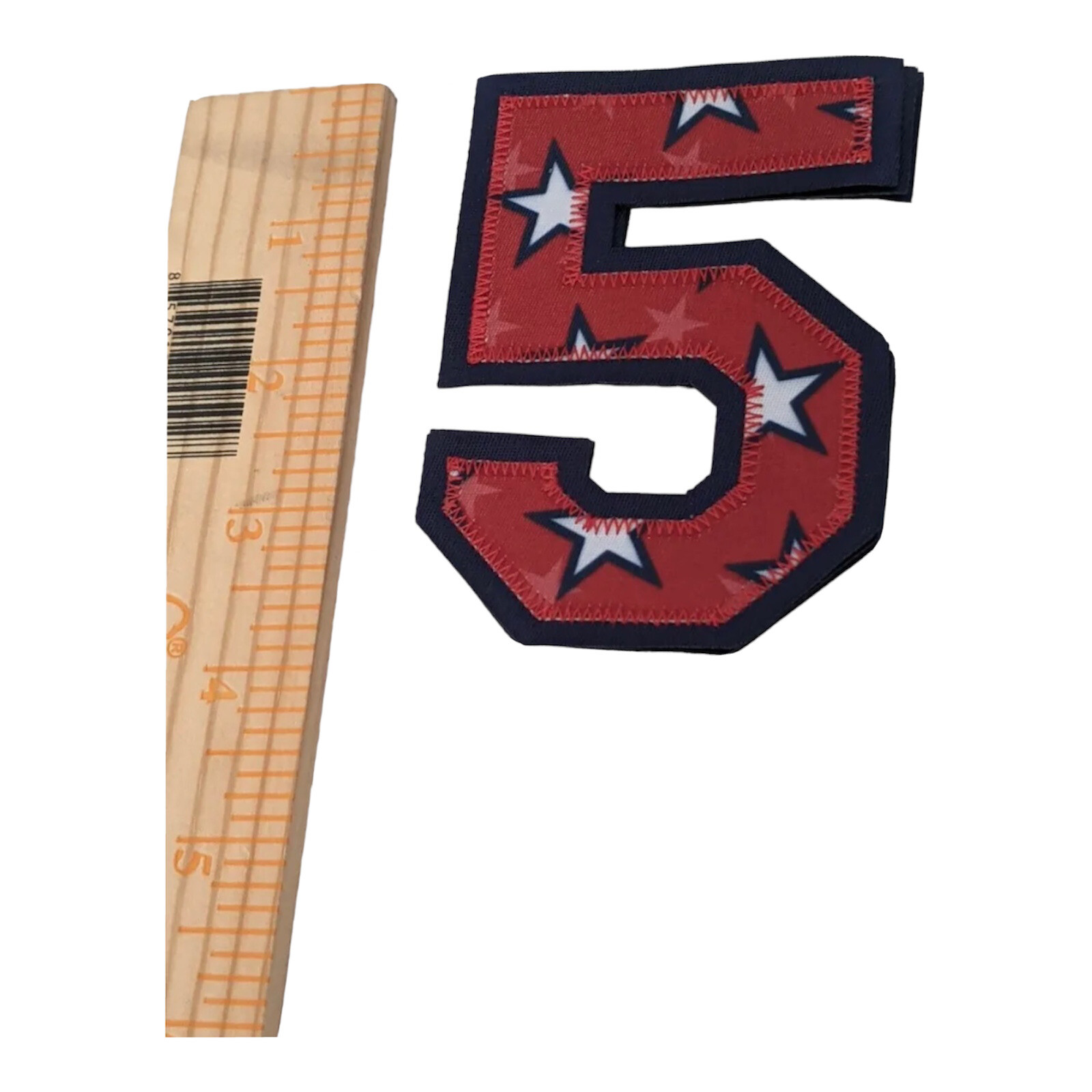 #5 4th of July MLB authentic team issue 4 X 2 3/4 inches uniform number