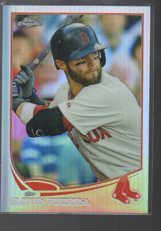 DUSTIN PEDROIA 2013 TOPPS CHROME REFRACTOR CARD #92