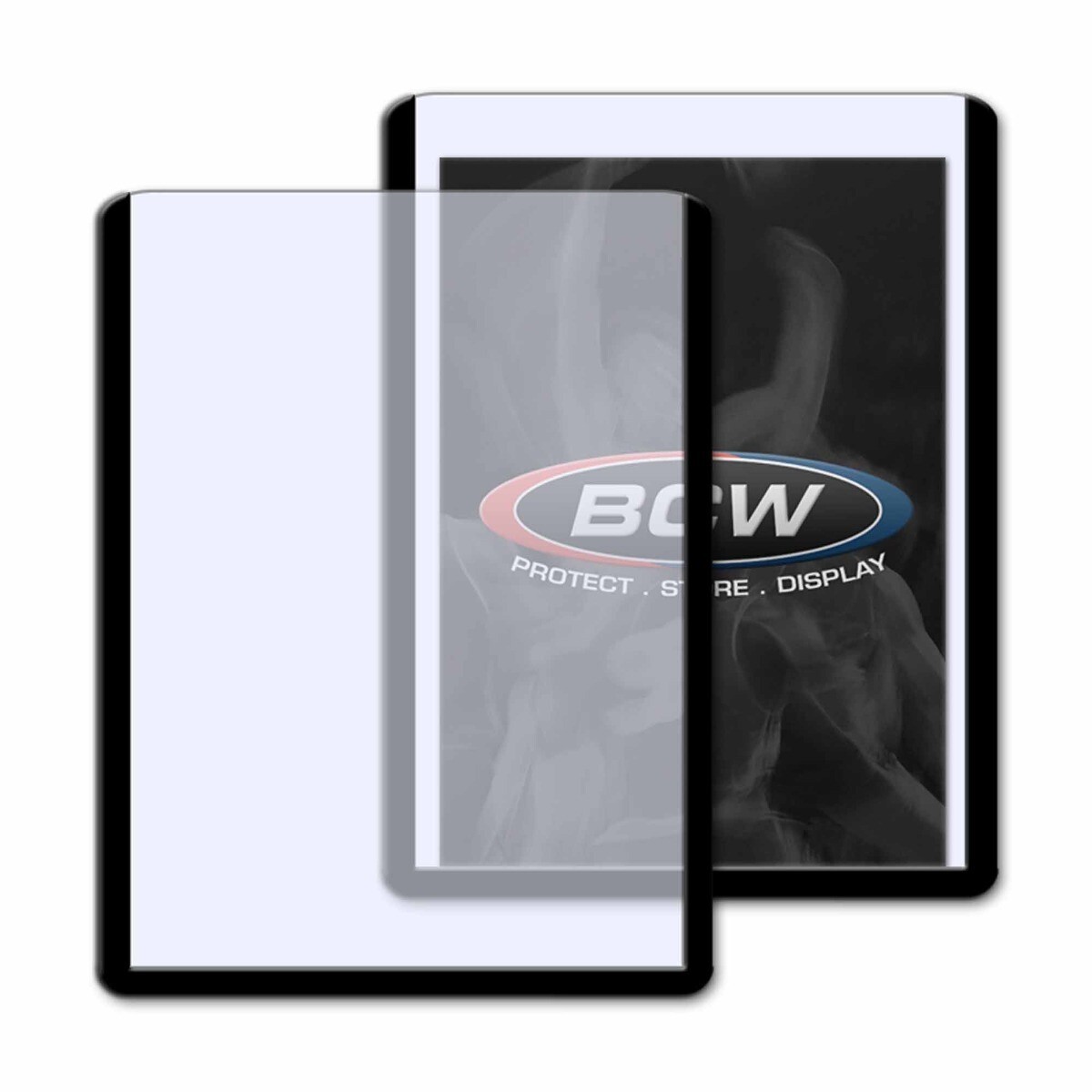 BCW Topload Card Holders 3×4 Black Border Trading Gaming Sport S Rigid Sleeves