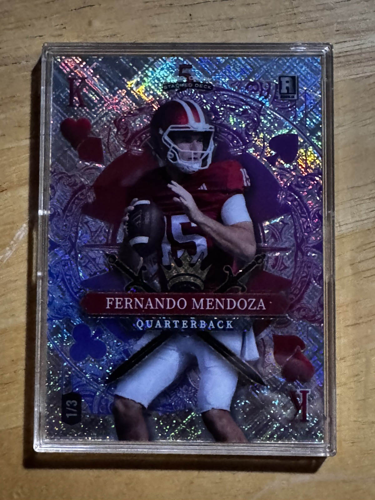 Wild Card 2026 5 Card Draw Rookie Fernando Mendoza Football /3 Raiders K hearts