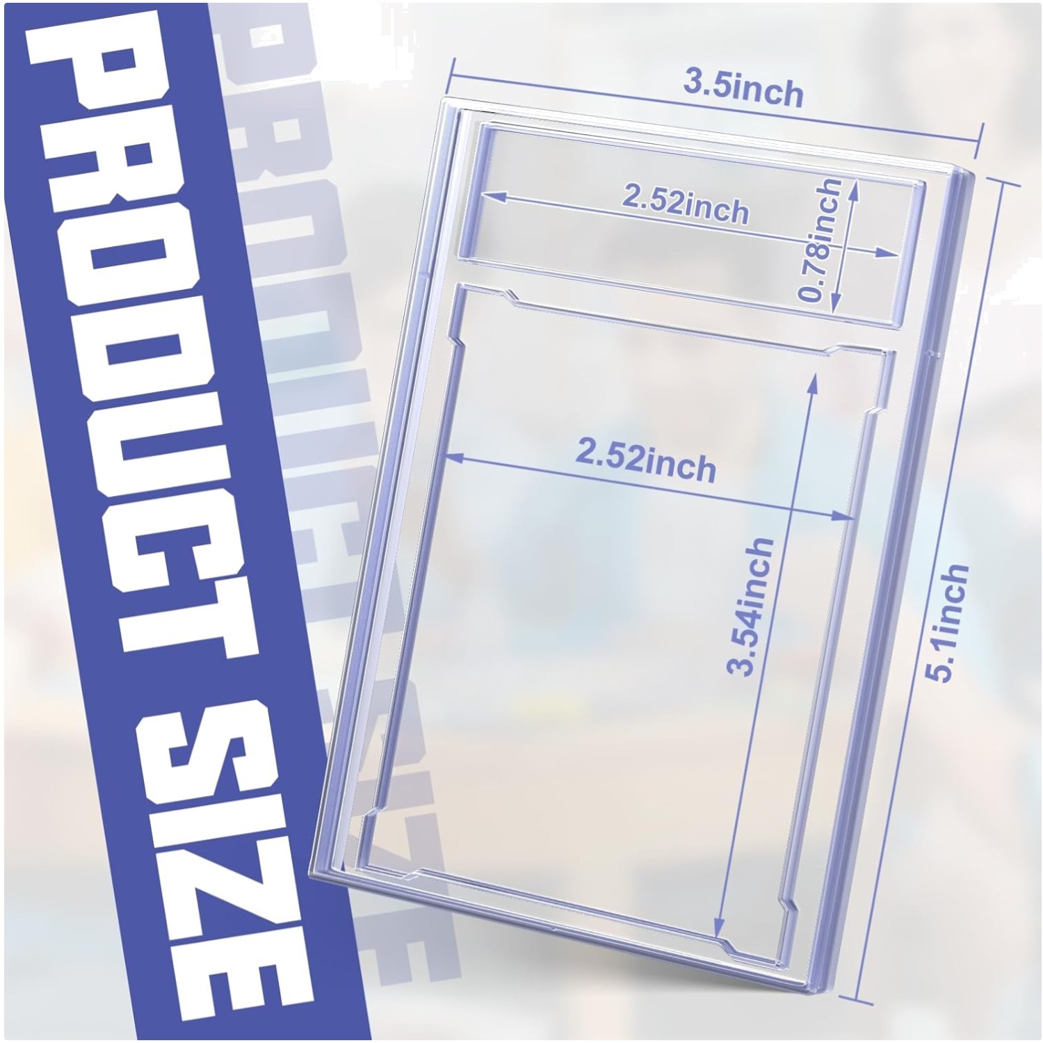 100-Pcs Acrylic Card Holder for Trading Cards