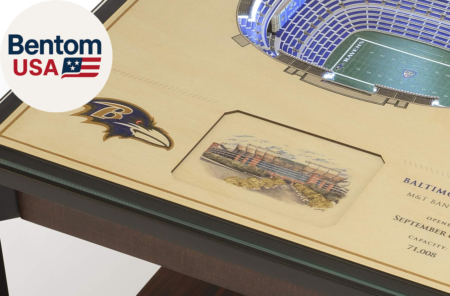 NFL 25-Layer Stadiumviews Lighted End Table