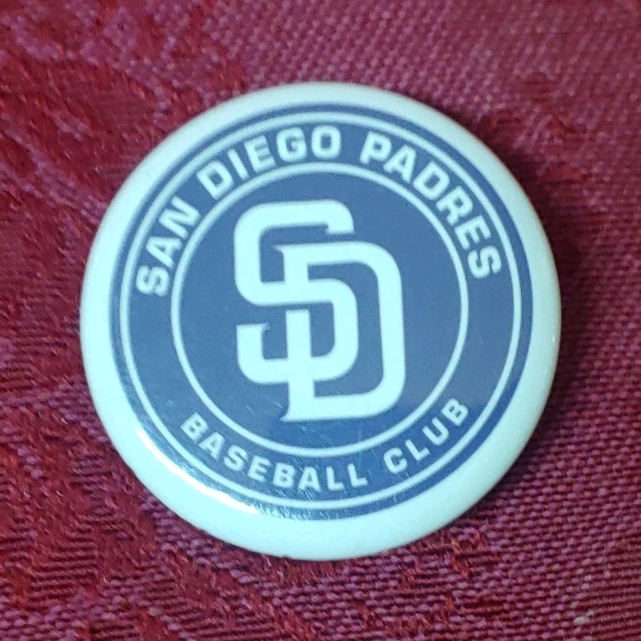 San Diego Padres Baseball Club SD 1 inch Logo Pin – Blue/White