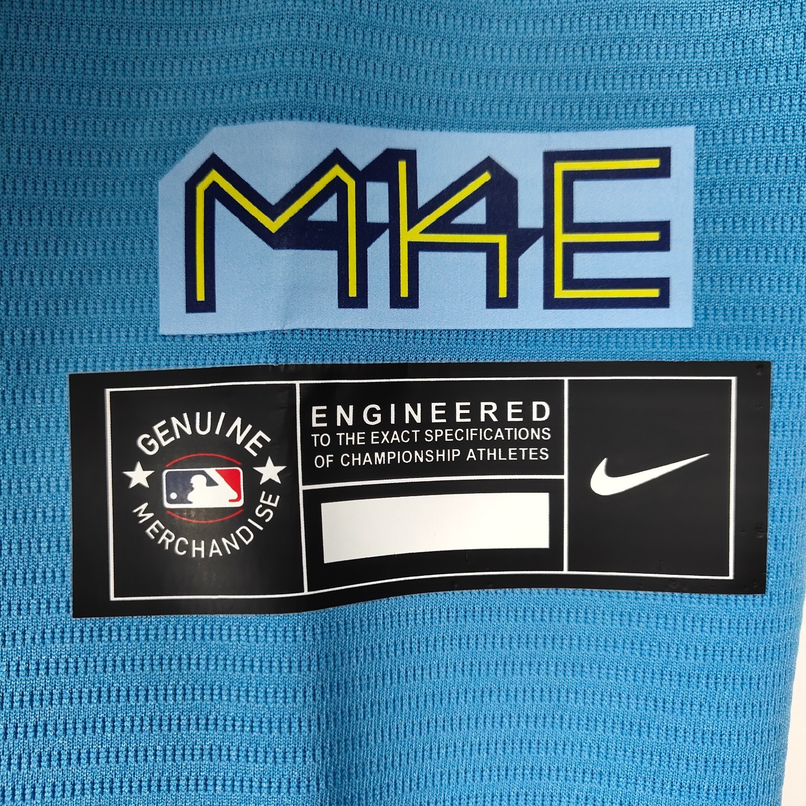 Milwaukee Brewers Baseball Jersey, Blank, Embroidered, Blue