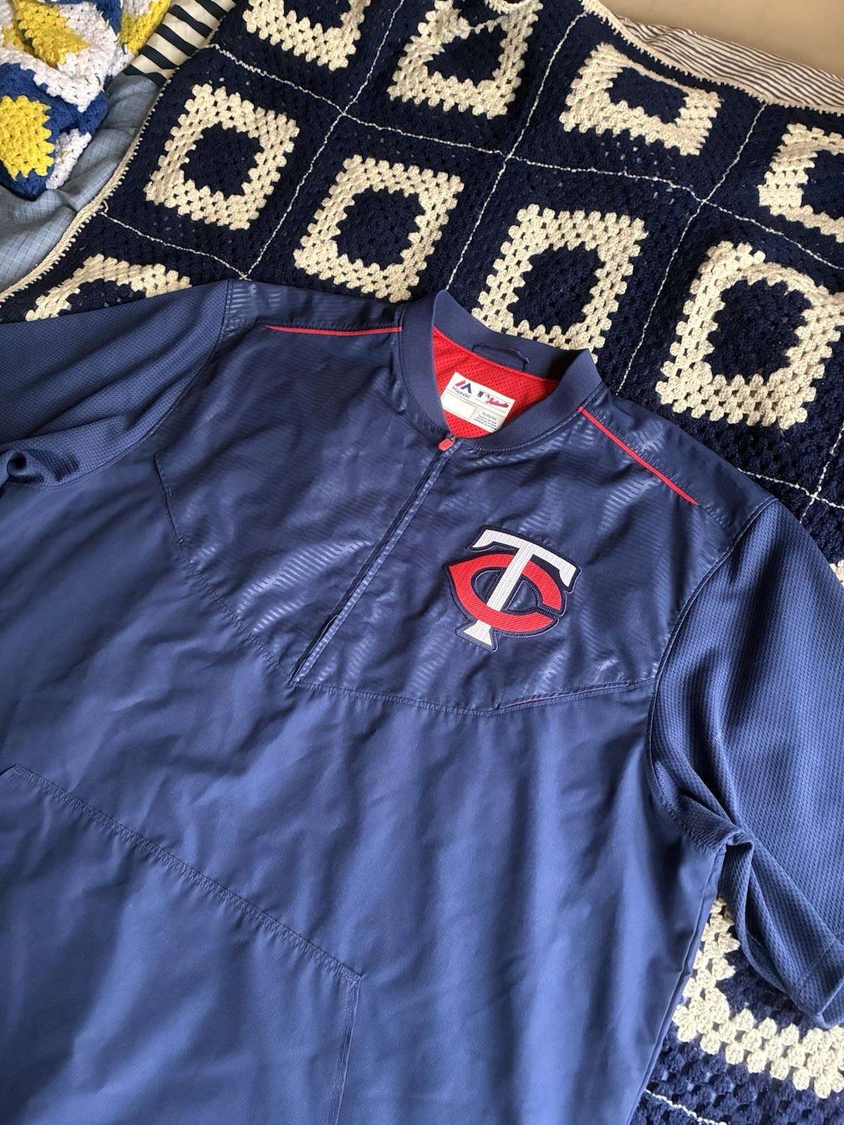 Minnesota Twins Majestic Authentic Cool Base Batting Practice Men’s XL 1/4 Zip