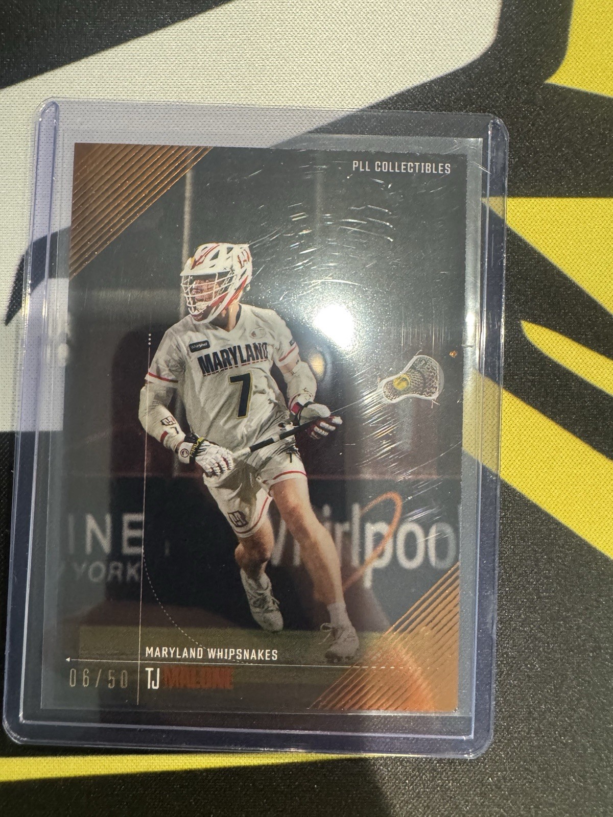 Tj Malone 6/50 Orange Foil Premier Lacrosse League Fieldside 2026