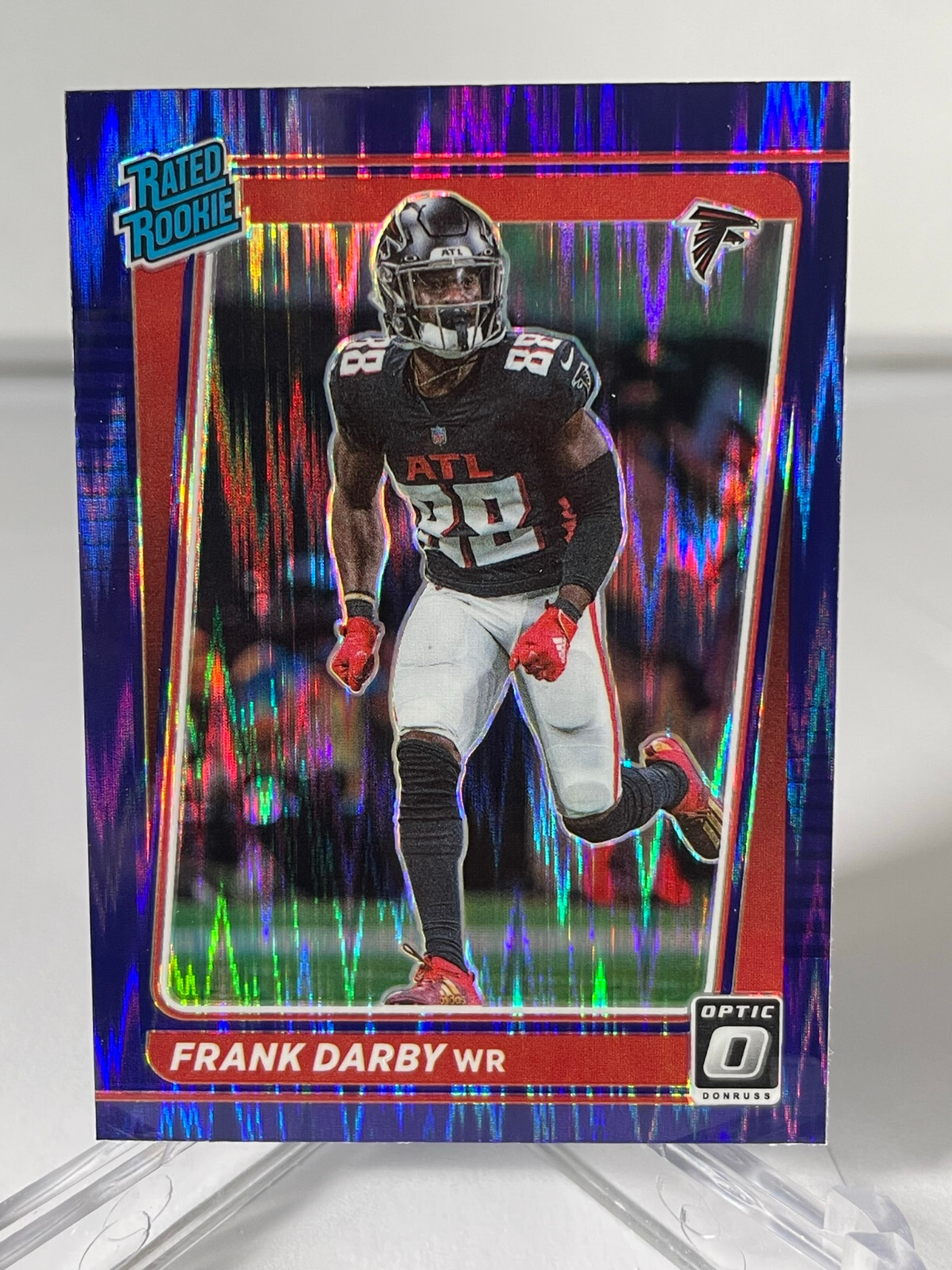 Frank Darby 2021 Donruss Optic Rated Rookie RC #290 Purple Shock Parallel