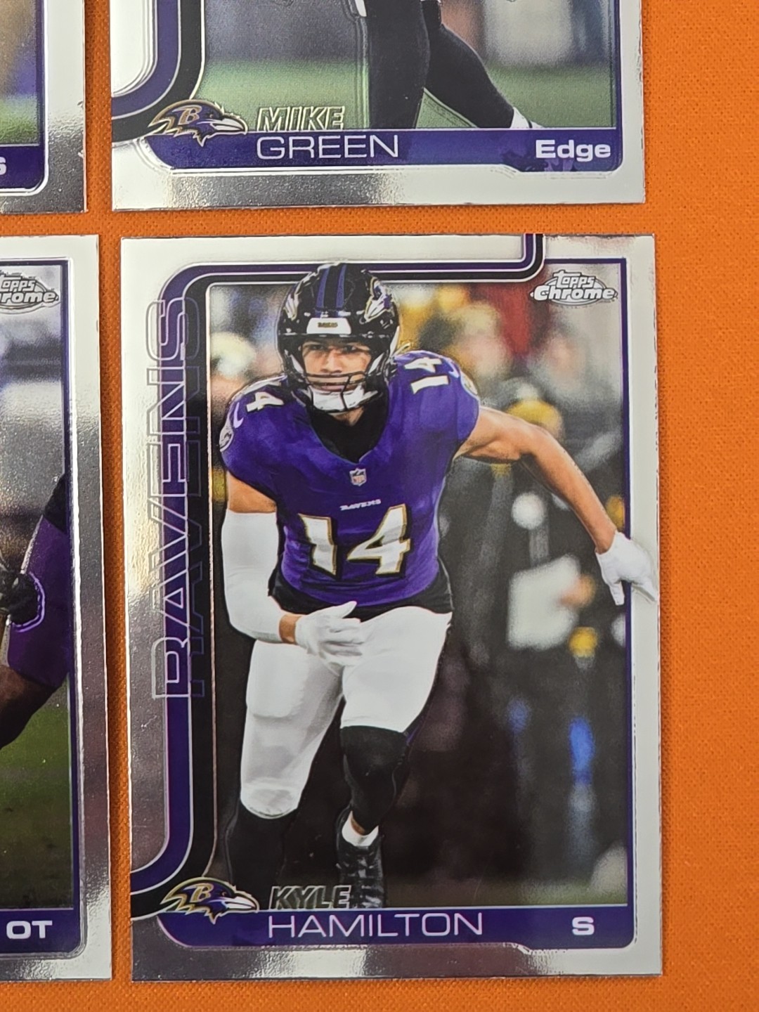 🟣⚫️🟣 2025 TOPPS CHROME BALTIMORE RAVENS COMPLETE BASE TEAM SET (13 CARD LOT)