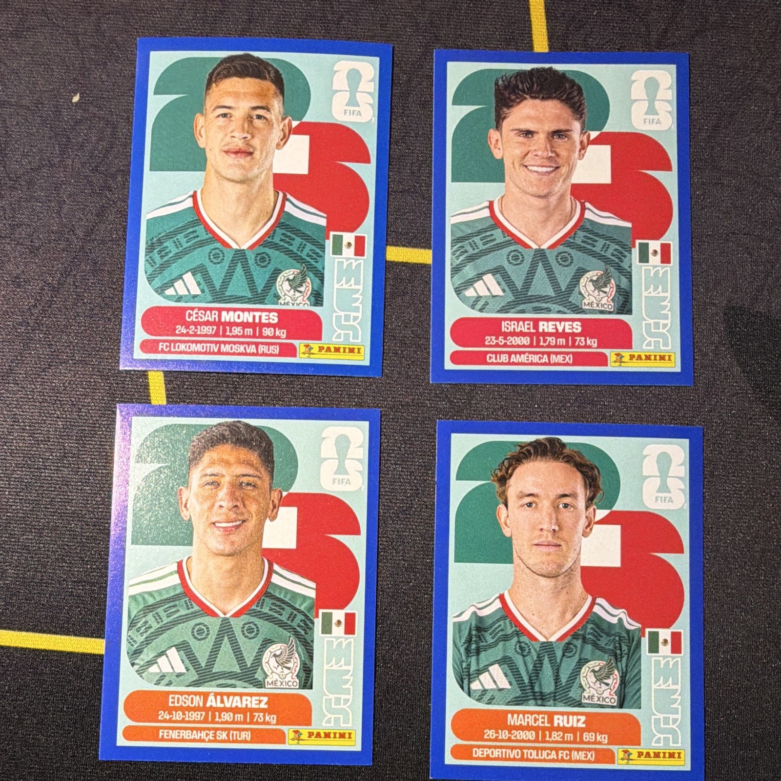 Panini World Cup 2026 Mexico Blue Parallel Stickers Singles