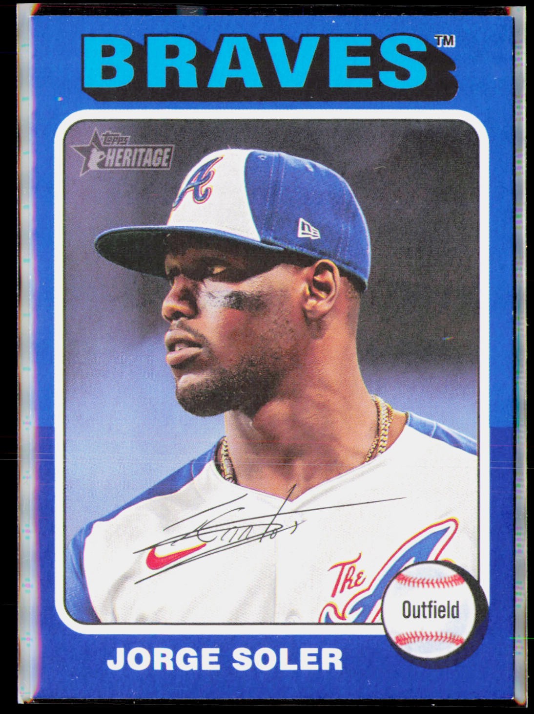 2024 Topps Heritage #546 Jorge Soler Dark Blue Border