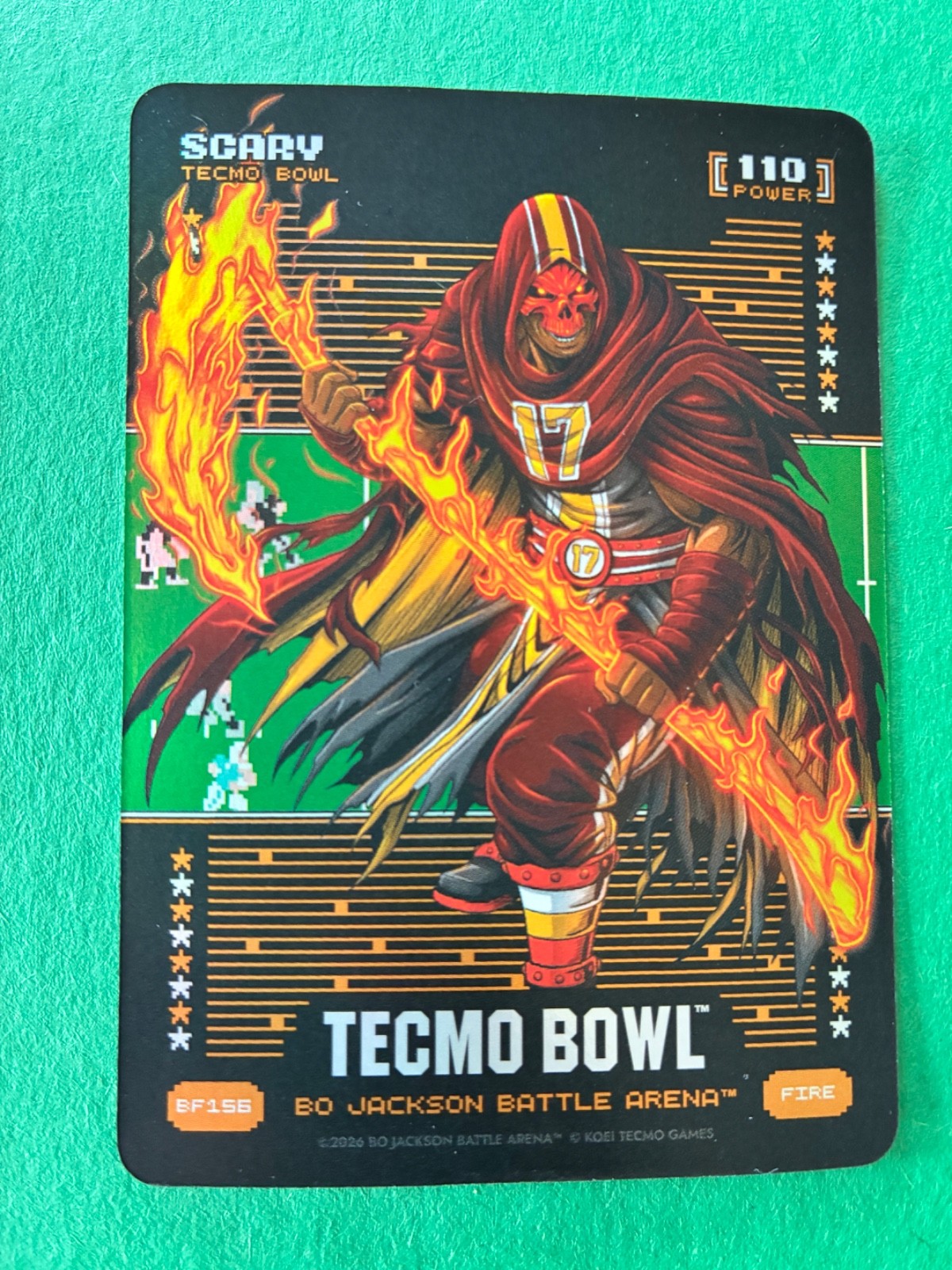 Bo Jax Battle Arena Tecmo Bowl-Fire Battlefoil-BF-156 Scary-Terry McLaurin