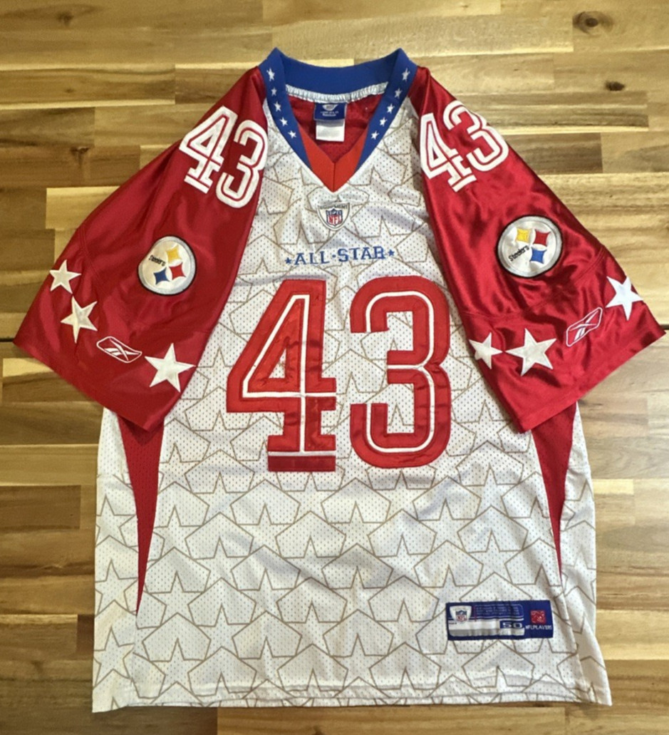 RARE Reebok Troy Polamalu Pittsburgh Steelers 2009 Pro Bowl Jersey Size 50