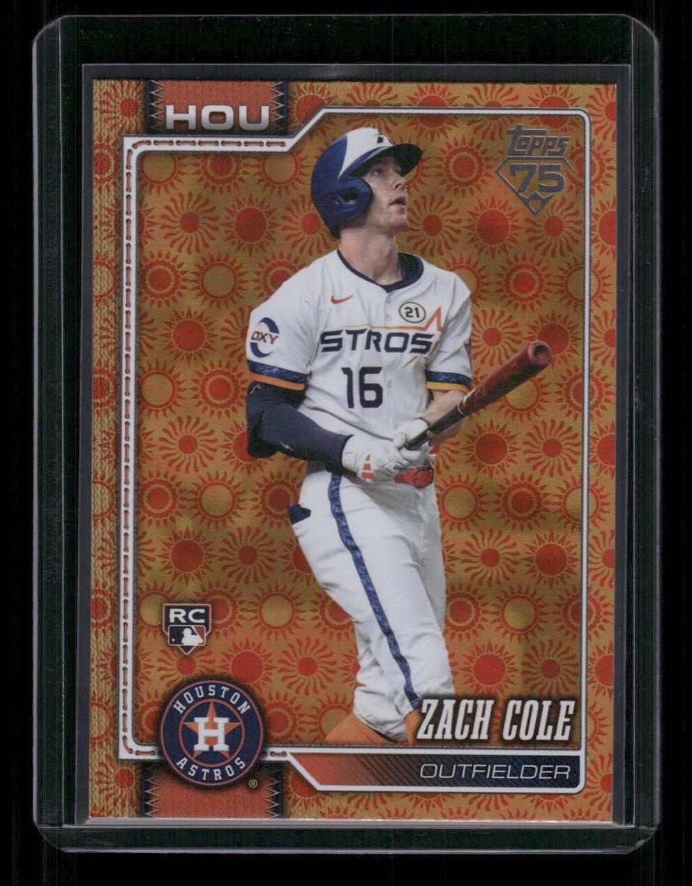 2026 Topps Series 2 Orange Sun Foil #601 Zach Cole (RC)