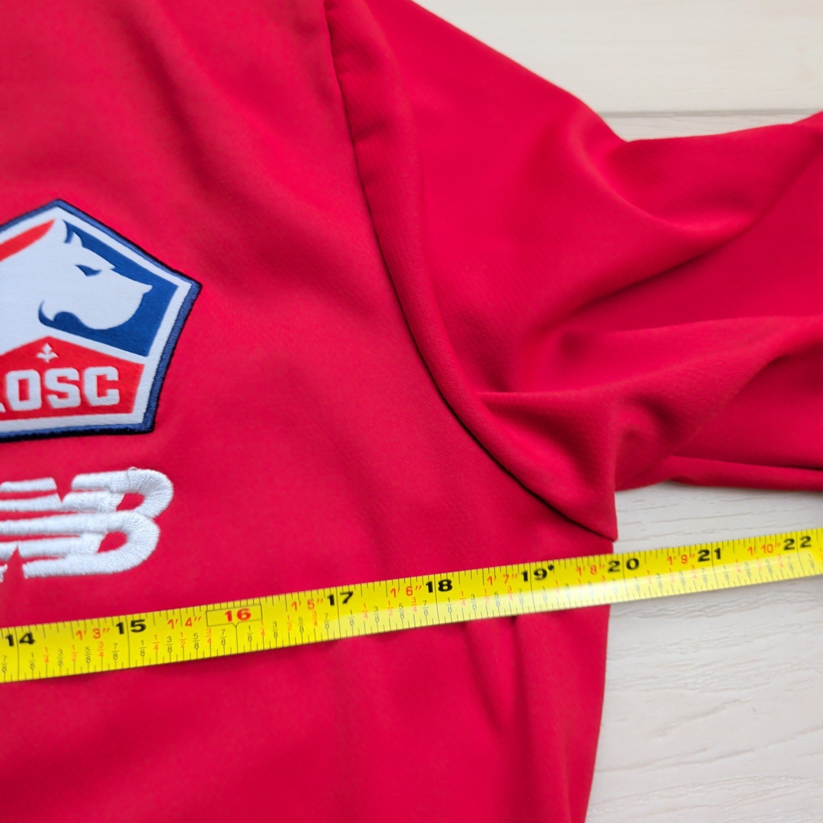 New Balance Lille Losc Pre-game Jacket Mens M Red Football Soccer MJ231076