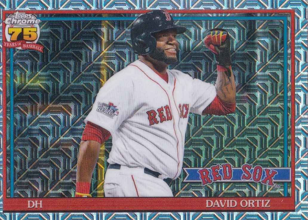 DAVID ORTIZ TOPPS 1991 SILVER PACK CHROME MOJO REFRACTOR RED SOX #91C-10 2026 S1