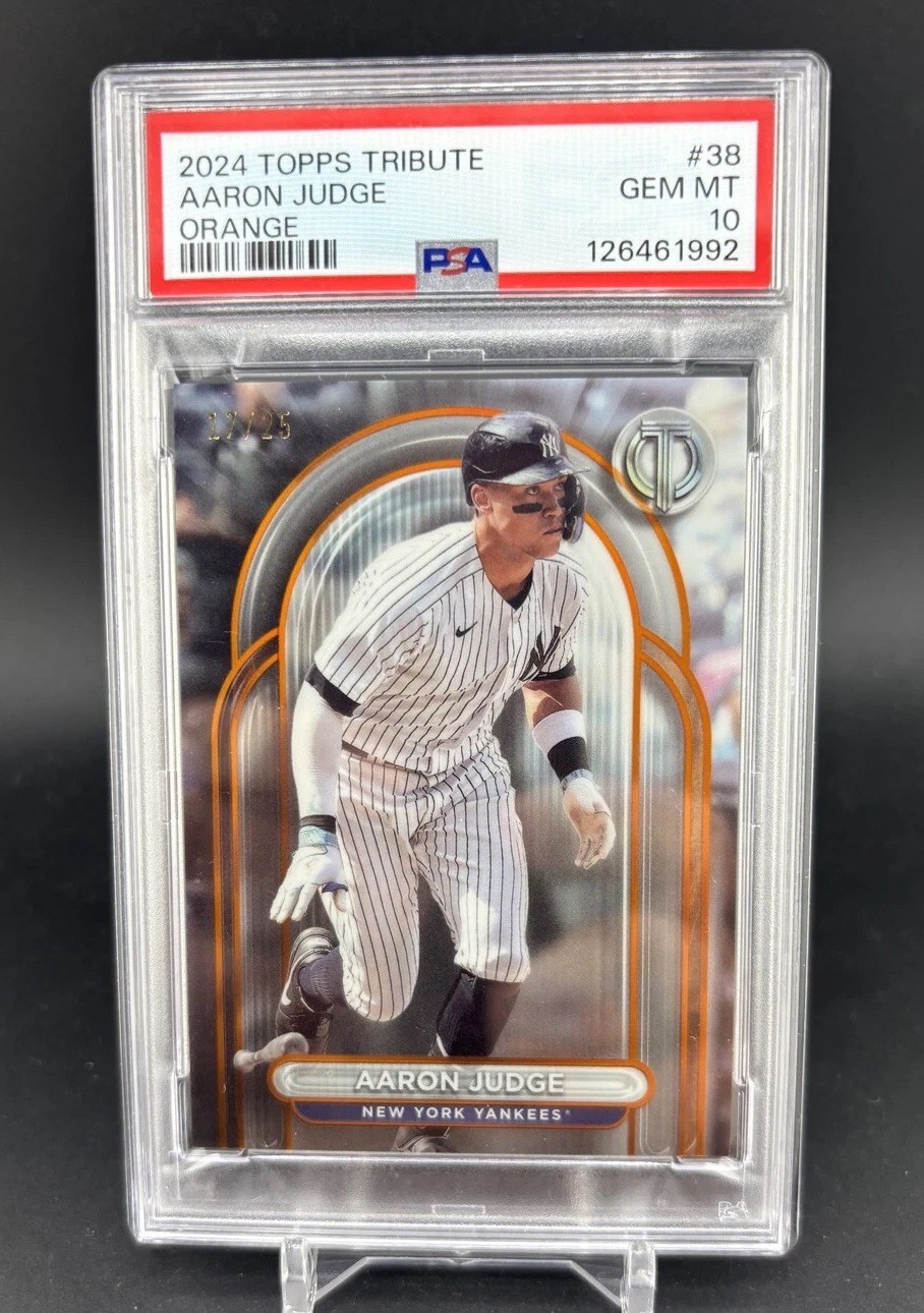 2024 Topps Tribute Aaron Judge #38 Orange /25 Psa 10 Gem Mint