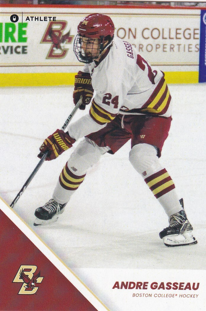 2023-24 Boston College Andre Gasseau ONIT Athlete Eagles Hockey # 3 Bruins