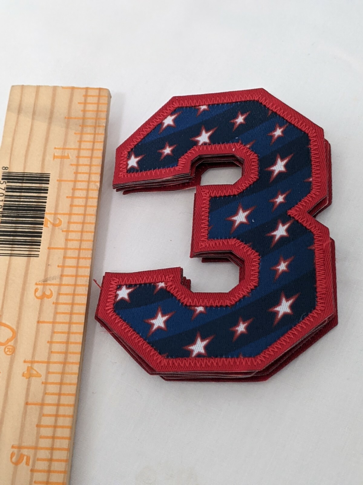 #3 MLB 4th of July authentic team issue 4 X 2 3/4 inches uniform number