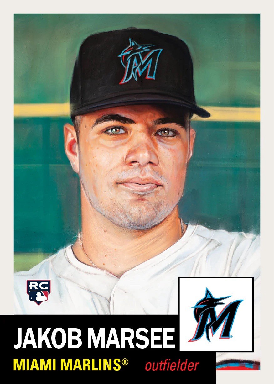 Topps Living Set Bundle 914-915 ⚾️ Jakob Marsee RC -MIA ⚾️ Brian Roberts -BAL