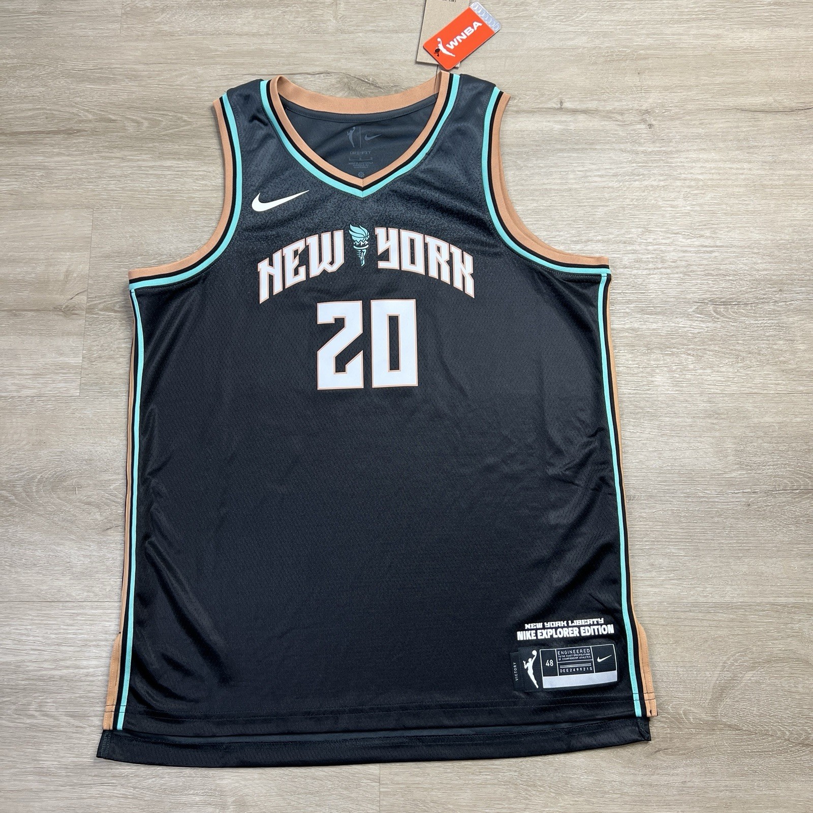 New York Liberty Sabrina Ionescu #20 Nike Explorer Edition Jersey Womens LRG NWT
