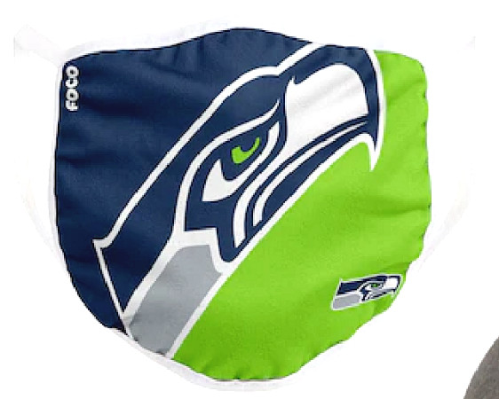 3 Pack Seattle Seahawks Logo Face Mask 2 Layer NFL Football New Unisex Adult Men