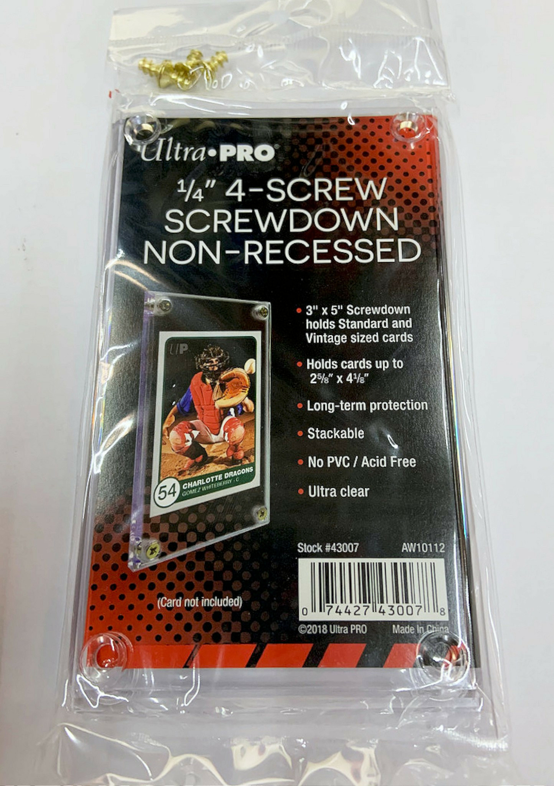 NEW 25-PACK Ultra Pro Screwdown Non-Recessed Card Display Case Sports MTG 43007
