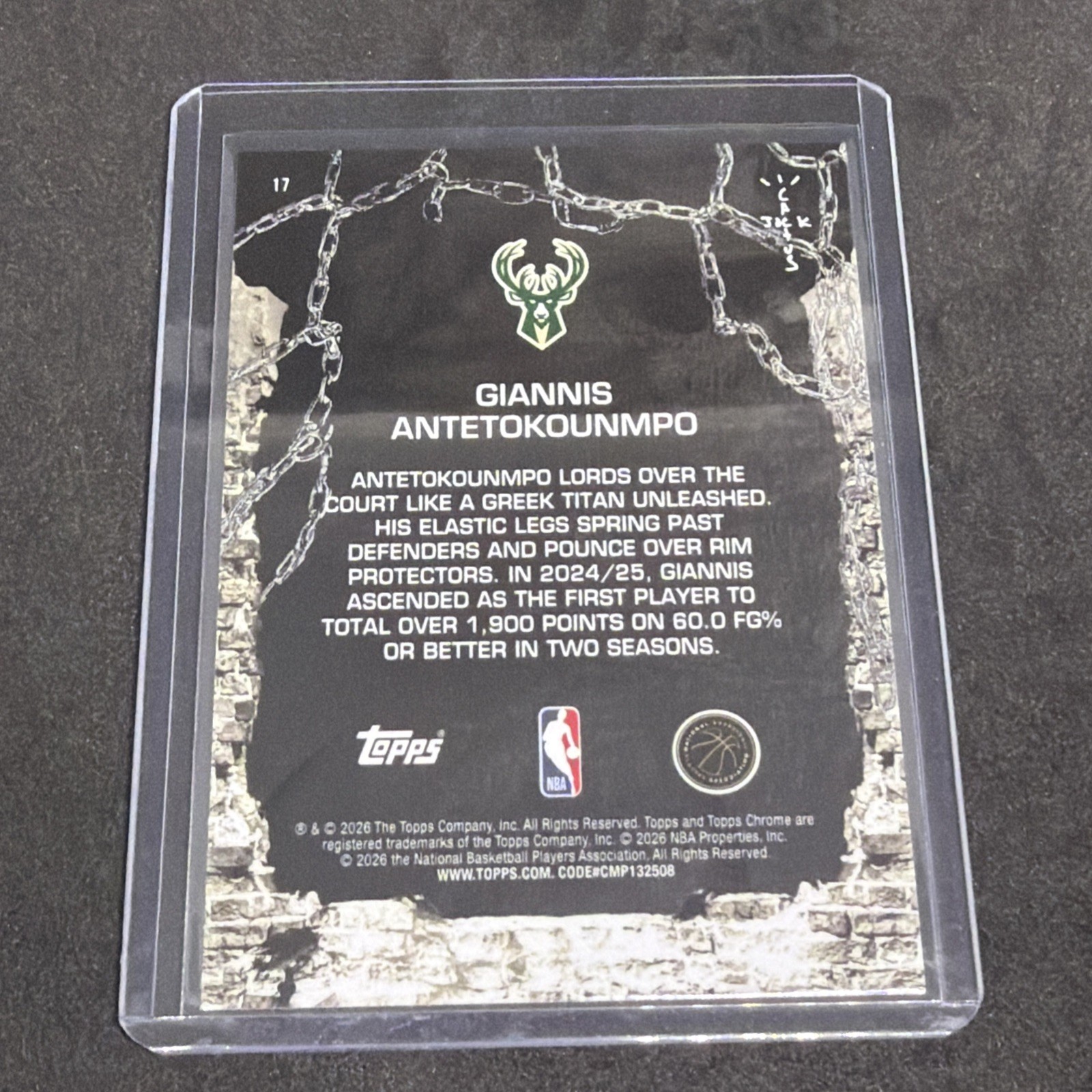 2025-26 Topps Chrome Cactus Jack GIANNIS ANTETOKOUNMPO Pulsar Refractor # /125