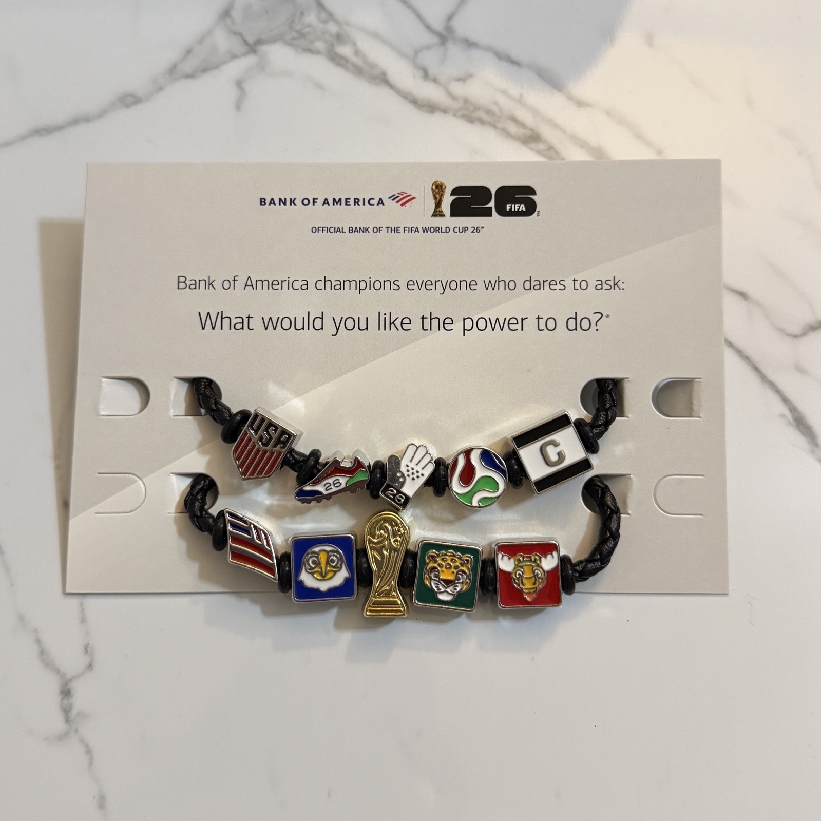 FIFA World Cup 2026 Bank Of America USMNT & MASCOTS Charm Bracelet
