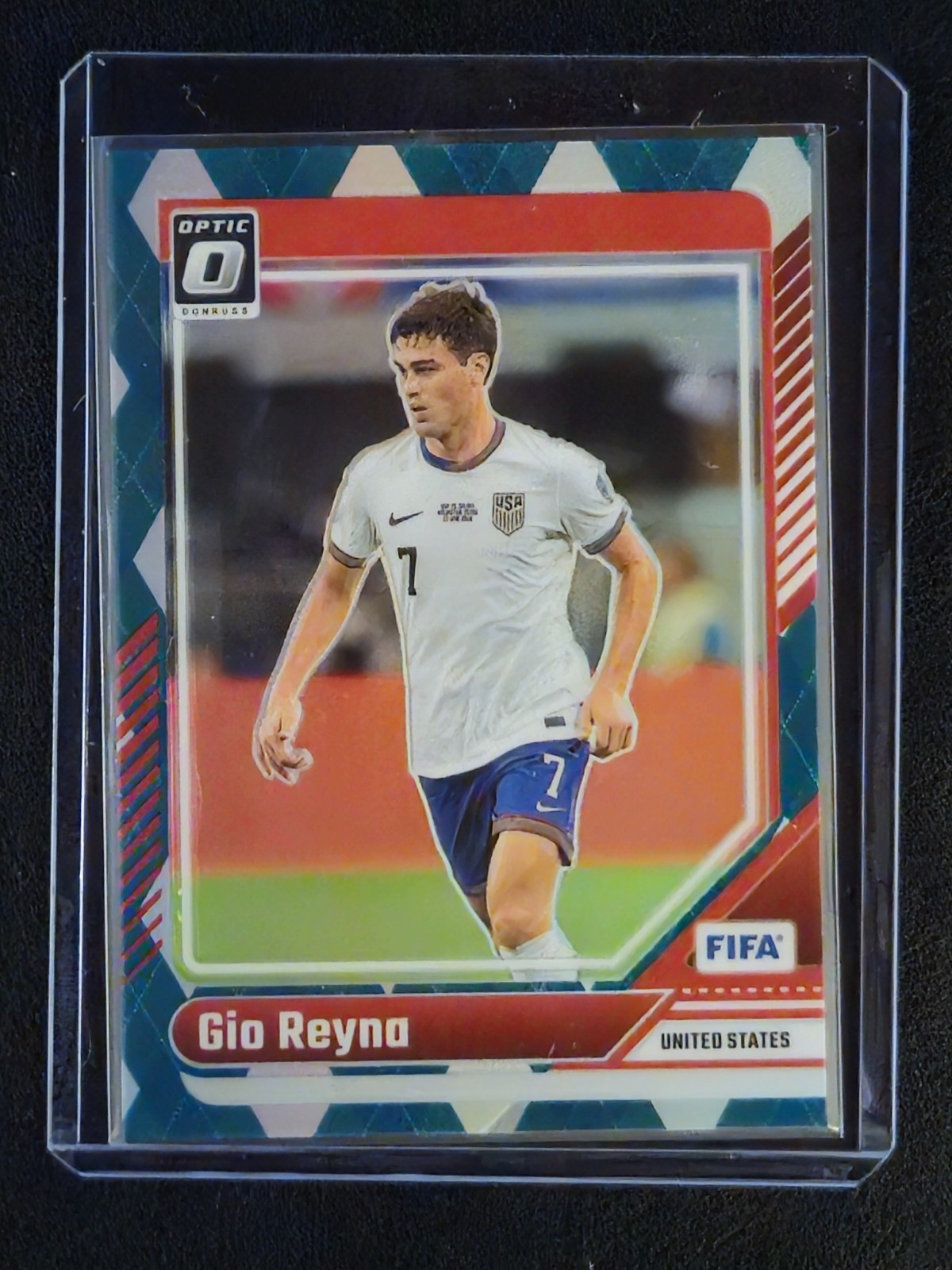 Gio Reyna 2024-25 Panini Donruss Soccer #14 Optic Argyle Prizm USMNT SP