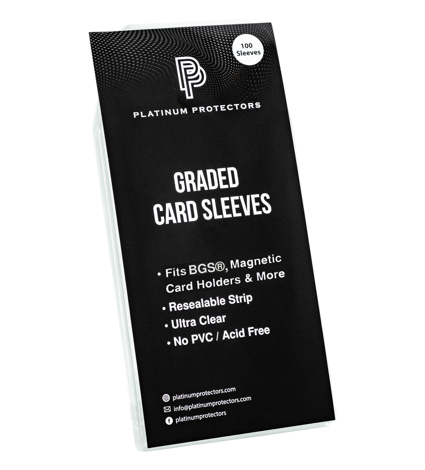 Platinum Protectors BGS Graded Card Sleeves Resealable Fits SGC, Beckett Slabs