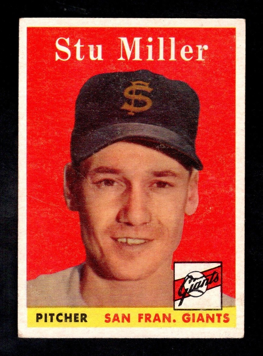 1958 Topps Baseball Card #111 Stu Miller San Francisco Giants EX+