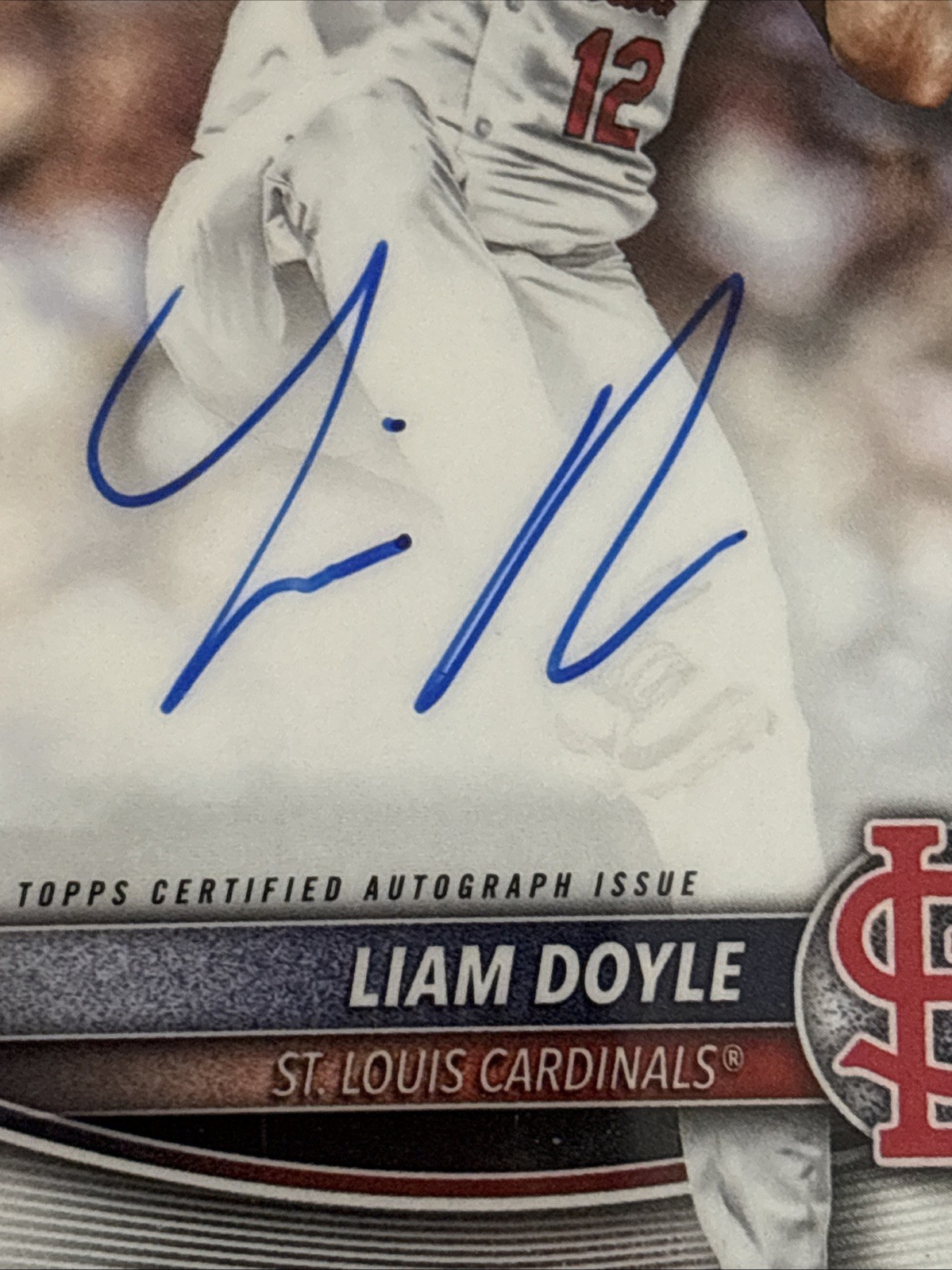 2025 Bowman Draft – Chrome Prospect Autograph Liam Doyle #CPA-LD Auto Cardinals